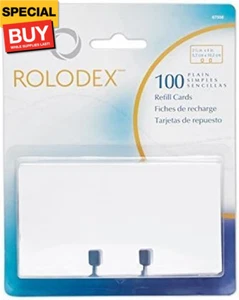 Rotary File Card Refills, Unruled, 2-1/4 x 4 Inches, White (67558) (2-Pack of 10 - Picture 1 of 1