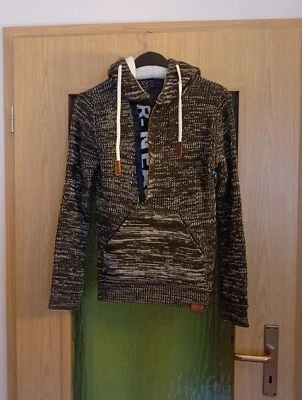 Rusty Neal Strick Pullover Herren Kapuzen Sweatshirt Khaki Herbst Winter Tasche  - Bild 1 von 4