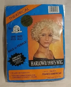Adult Short Hair Wig Harlowe/1930s Wig - BROWN (NOT blonde) - Theatrical - Picture 1 of 3