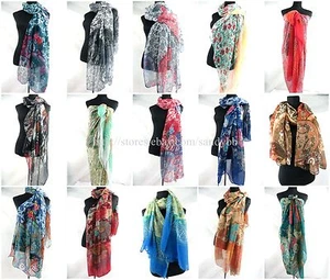 10pcs retro floral sarong large scarf sarong beach cover-up  - Picture 1 of 12