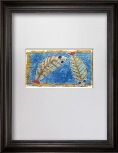 Paul Klee Lithograph "Blue eyed Fish) Limited Edition w/Frame - Picture 1 of 9