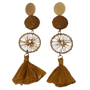 Statement Boho Wind Chime Earrings Long Chunky Bold Large Oversized Jewellery UK - Picture 1 of 19