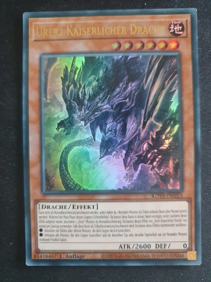 Yu-Gi-Oh! ROTA-DE013 Urerz Kaiserlicher Drache Ultra Rare NM 1st Ed - Bild 1 von 1