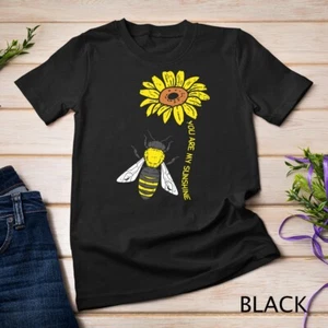 Sonnenblume Biene Du bist Sonnenschein Vintage Natur Umwelt T-Shirt Unisex T-Shirt - Bild 1 von 15