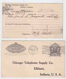 TurtlesTradingPost- New York- Syracuse, NY 1912 - Chicago Telephone Supply Co - Picture 1 of 3