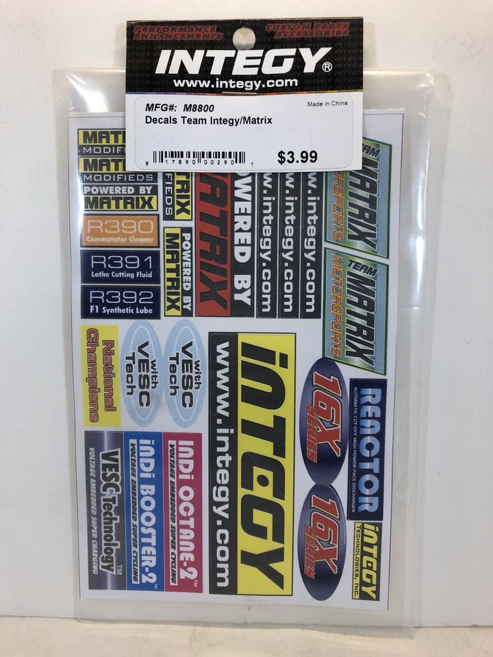 Integy M8800 Team Integy / Matrix Decals - Image 1 of 1