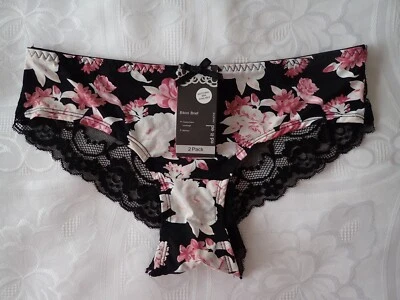 ED-IT-ED Lingerie, Bikini in Size 12, Colour in Black, Pink and White - Image 1 of 2