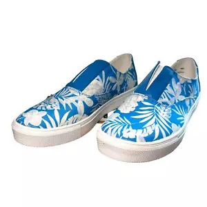 Comfortview Athletic Maisy Tonal Floral Blue Tropical Sneaker Size 12M NEW - Picture 1 of 9