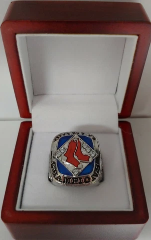 David Ortiz - 2007 Boston Red Sox World Series Ring With Wooden Display Box Cover