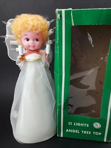 Vintage Small World 11 Lite Tree Topper Christmas Angel Light Top Decoration - Picture 1 of 5
