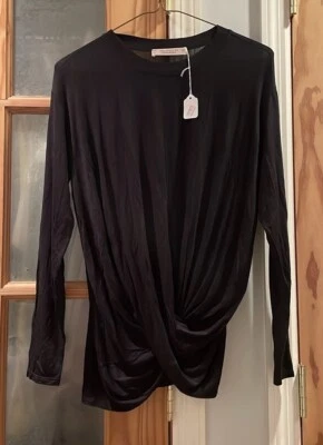 MUJER VERONICA M TOP NEGRO ENTRECRUZADO TALLA S NUEVO CON ETIQUETAS Foto 1 de 4