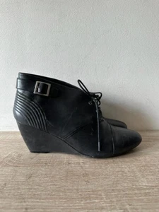 Rockport Women's Black Leather Ankle Lace Up Boots UK (8) EU (42) OLS-BT037 - Picture 1 of 8