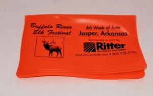 BUFFALO RIVER ELK FESTIVAL Jasper Arkansas orange hunting fishing License Holder - Bild 1 von 8