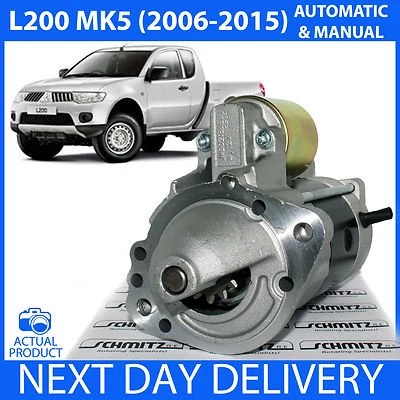 FITS MITSUBISHI L200 (KB4T) MK5 2.5 DI-D/DiD DIESEL 2006-2015 NEW STARTER MOTOR - Image 1 of 4