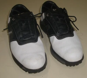 NIKE Air Tour Saddle Men US 9.5 White Black Golf Shoes Cleats - Picture 1 of 5