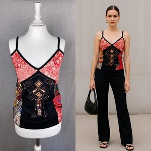 Save the Queen Italy Y2K Patchwork Tank Top XL Boho Ethnic Print Embroidered - Picture 1 of 22