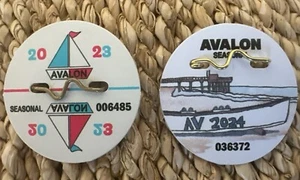 Avalon NJ Seasonal Beach Tags 2023 And 2024 Lot of 2 Decor House Not Princeton - Picture 1 of 3