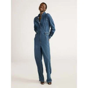 Scoop Denim Jumpsuit Damen Gr. S Medium Denim gerades Bein --W4-- - Bild 1 von 3