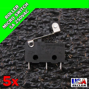 5x KW11-3Z Roller Micro Switch 5A 250VAC Lever Arm Limit SPDT 3 Pin 5pcs U91 - Picture 1 of 2