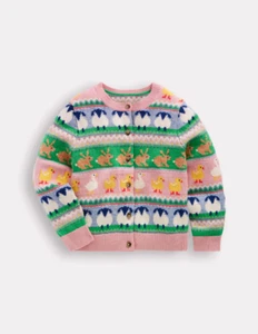 NWT Mini Boden Edie Fair Isle Cardigan - Picture 1 of 29