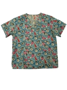 Expo Women's Scrub Top Heart Health Size Medium - Picture 1 of 4