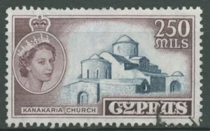 Chipre 1955 Reina Isabel II Iglesia Kanakaria 176 estampada - Imagen 1 de 1