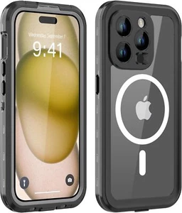 For iPhone 15 Pro Case Waterproof Shockproof Dustproof IP68 Waterproof iPhone - Picture 1 of 7