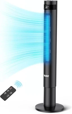 YASHE 43" Tower Fan with Remote Control, 85° Oscillating Bladeless Tower...  - Image 1 of 4