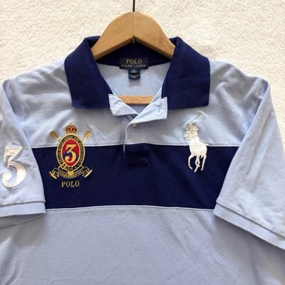 Polo Ralph Lauren регби рубашка-поло для мальчиков XL Carolina синий большой пони #3 герб - Изображение 1 из 4