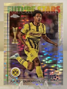 JULIEN DURANVILLE FUTURE STARS PULSAR REFRACTOR 2025 TOPPS CHROME UEFA BVB - Picture 1 of 2