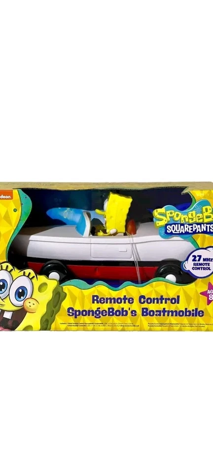 New SpongeBob’s Boatmobile Remote Control Collectible Toy Squarepants Boat - Image 1 of 4