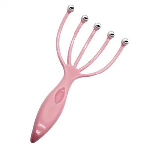 Scalp Massager Lightweight Pink Portable Stainless Steel Rotation Balls - Photo 1/6