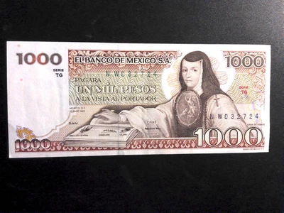 México 1000 Pesos 1982 Crisp XF Foto 1 de 2