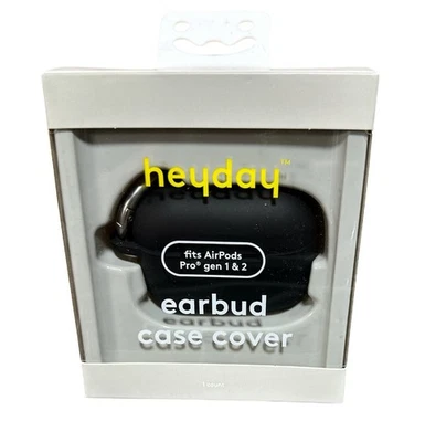 Apple AirPods Pro Gen 1 and Gen 2, Silicone Case with Clip Black Wireless Charge - Image 1 of 4