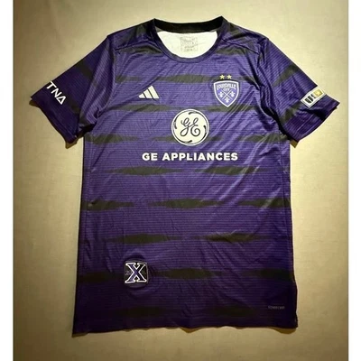 Camiseta de fútbol Louisville City FC Adidas Jordan #23 púrpura negra adulto grande Foto 1 de 4