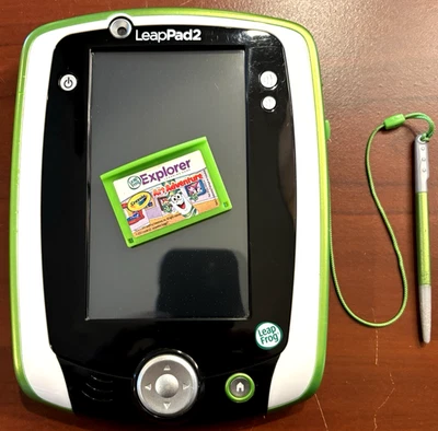 LeapFrog LeapPad 2 Explorer Learning System: Green and White, Perfect, Tested - Image 1 of 4