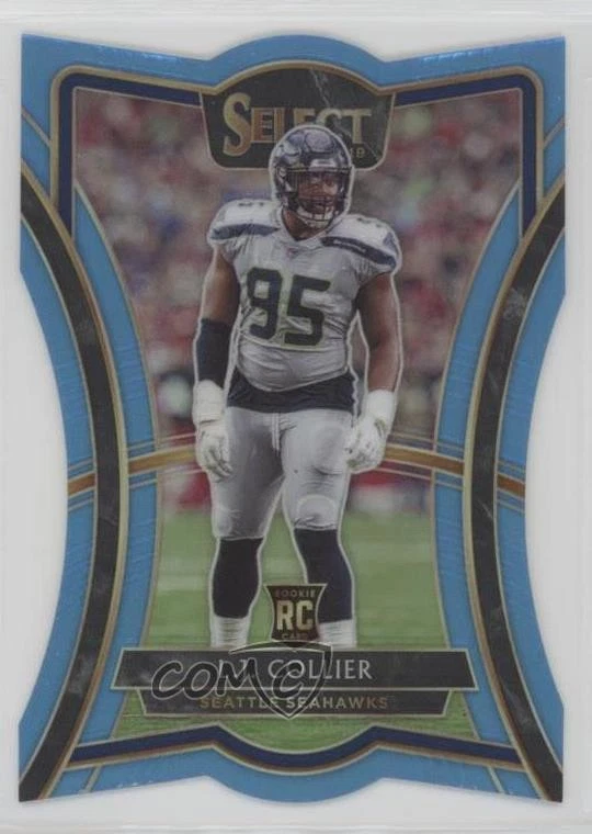 2019 Select Premier Level Die-Cut Light Blue Prizm 41/99 LJ Collier Rookie RC - Image 1 of 3