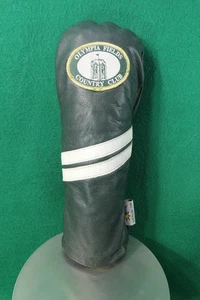 OLYMPIA FIELDS golf driver headcover leather green Sunfish - Picture 1 of 5