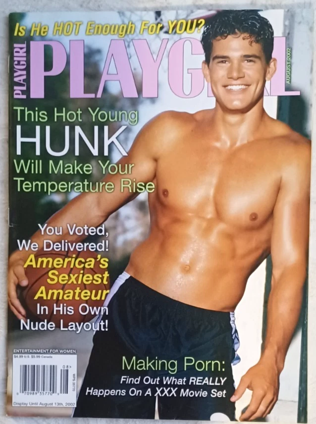 Playgirl Magazine August 2002 Damian Idoeta - Fireman Robert MINT Q6 Foto 1 de 2