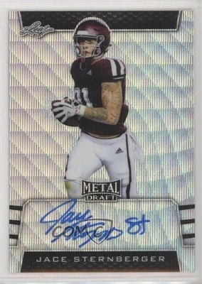 2019 Leaf Metal Draft Silver Wave Jace Sternberger #PV-JS3 Rookie Auto RC - Image 1 of 2