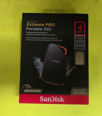 SanDisk 4TB Extreme PRO External Solid State Drive Bk - 2000M/S Read and Write - Image 1 of 4