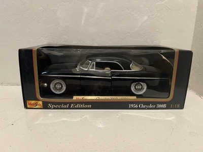 Maisto 1956 Chrysler 300B 1:18 Scale Diecast Model Car Black Special Edition NIB - Image 1 of 4