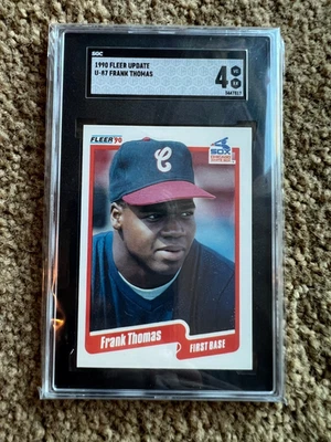 1990 Fleer Update #U-87 Frank Thomas Rookie SGC 4 - thumbprint damage from SGC! - Image 1 of 3