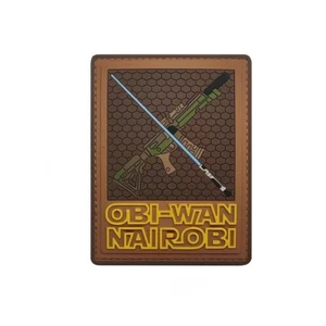3D Pvc OBI WAN NAIROBI AK-47 Goma Táctico Gancho Lazo Parche Insignia Bronceado *K1 - Imagen 1 de 3