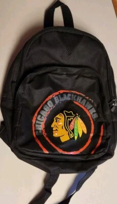NHL Chicago Blackhawks Pacote de Viagem Infantil Oficial 2 Zíper 2 Alças Criança Pequena  - Imagem 1 de 4
