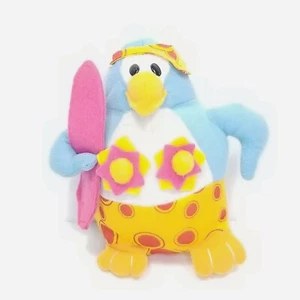 Surf Pinguin Tier Freunde Plüschtier Stofftier Strand Surfbrett blau gelb pink 7 Zoll - Bild 1 von 5