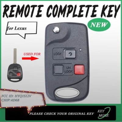 Actualizado para 2003 2004 2005 2006 2007 2008 2009 Lexus GX470 llave remota sin llave Foto 1 de 4