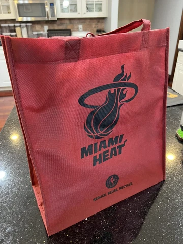Miami Heat reusable tote bag team logo Cover