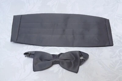 NUEVO CONJUNTO DE FAJUELA Y PAJARITA GRIS OSCURO Color Sólido - Plisado Foto 1 de 4