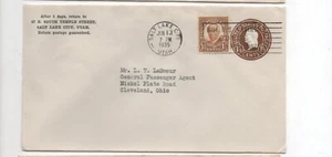United States entire U481 and 684 Salt Lake City Utah to Cleveland Ohio lot e - Picture 1 of 2